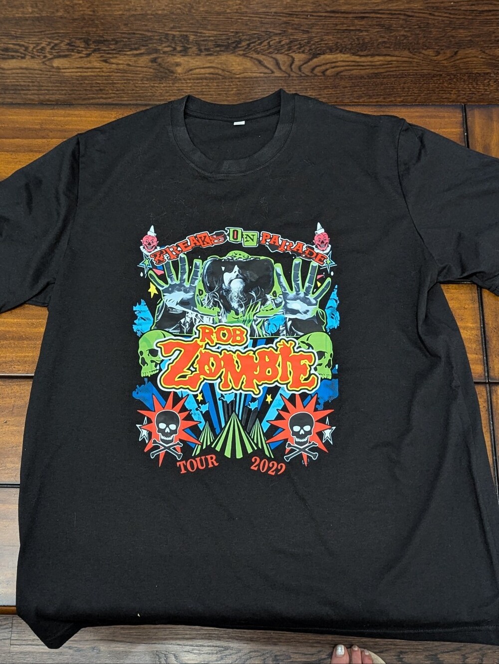 Rob Zombie T Shirt Mens L/Womens XL 2022 Freaks On Parade Tour Concert Band Tee